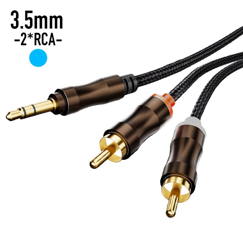 Audio Home Cinema - RCA-3.5mm 잭 AUX 오디오 케이블 HiFi