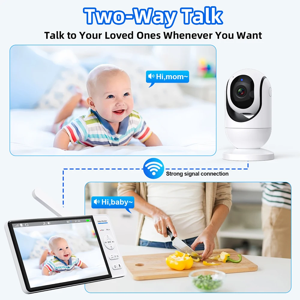 7.0인치 비디오 베이비 모니터 720P 5000mAh - Home Cinema Wireless 리뷰 및 가격