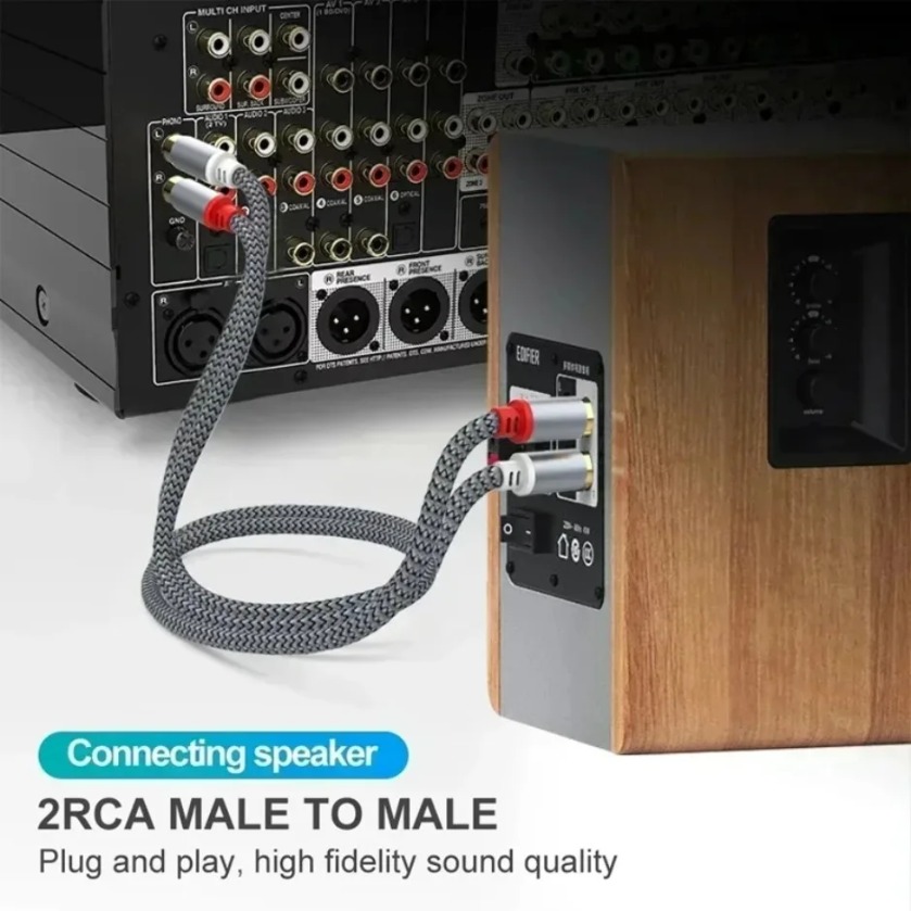 2 RCA - 2 RCA 스테레오 케이블, 남성-남성  - Home Cinema Tv 리뷰 및 가격