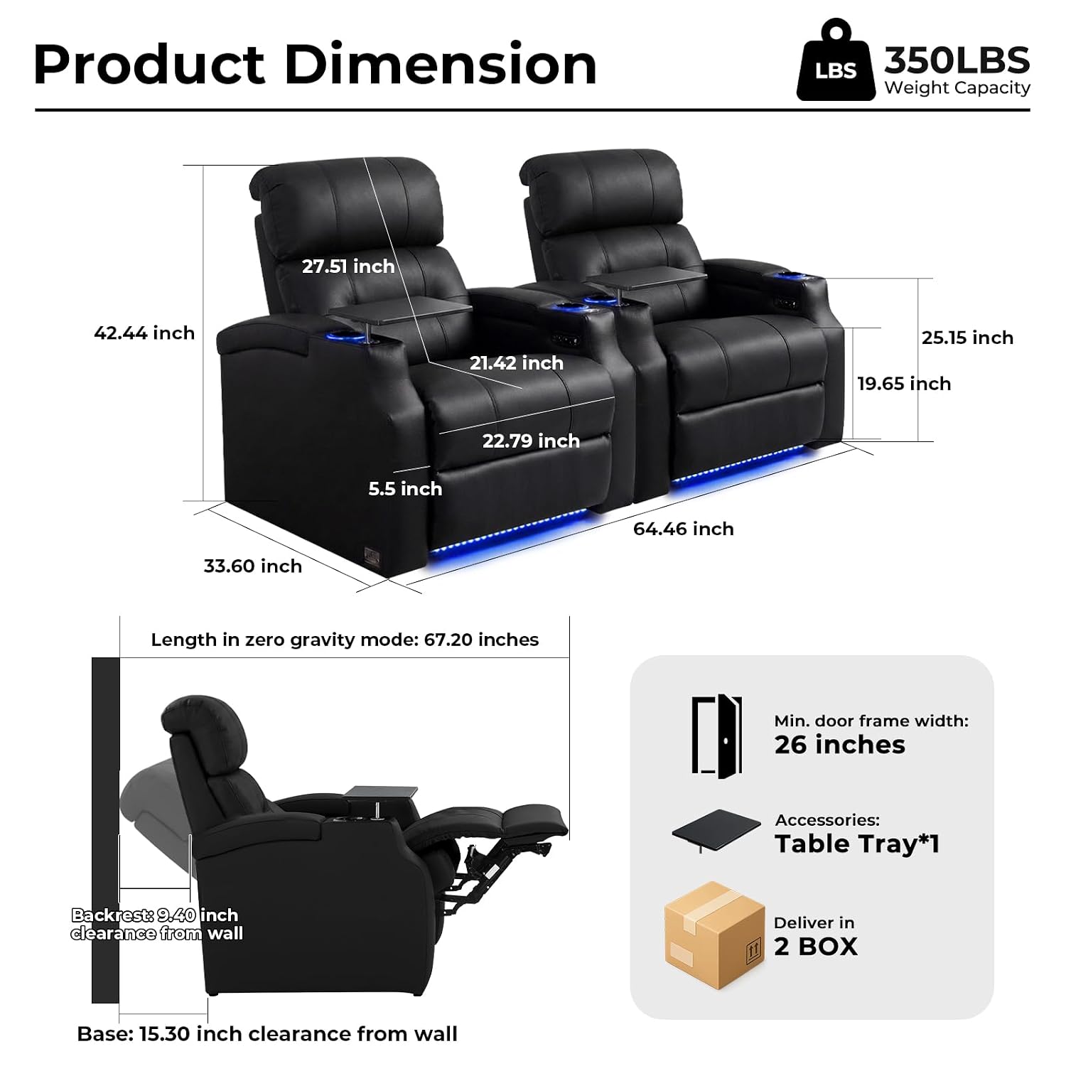 최고급 가죽 소재의 홈 시어터용 리클라이너, 전동으로  - Home Cinema Chairs 리뷰 및 가격