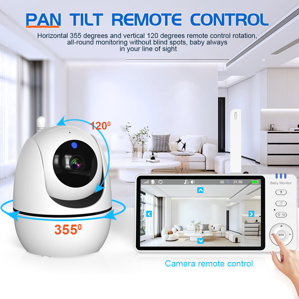 카메라와 오디오가 포함된 비디오 베이비 모니터, 5인치 - Home Cinema Wireless 리뷰 및 가격
